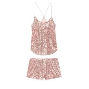 Victoria’s Secret Sequin Cami and Shorts Set XL